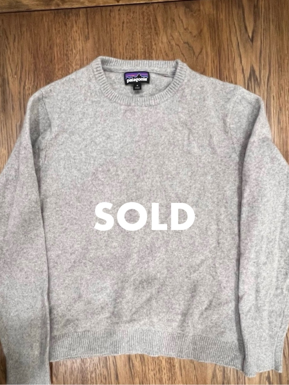 Patagonia Classic Crewneck Sweater - Light Gray 95% recycled cashmere